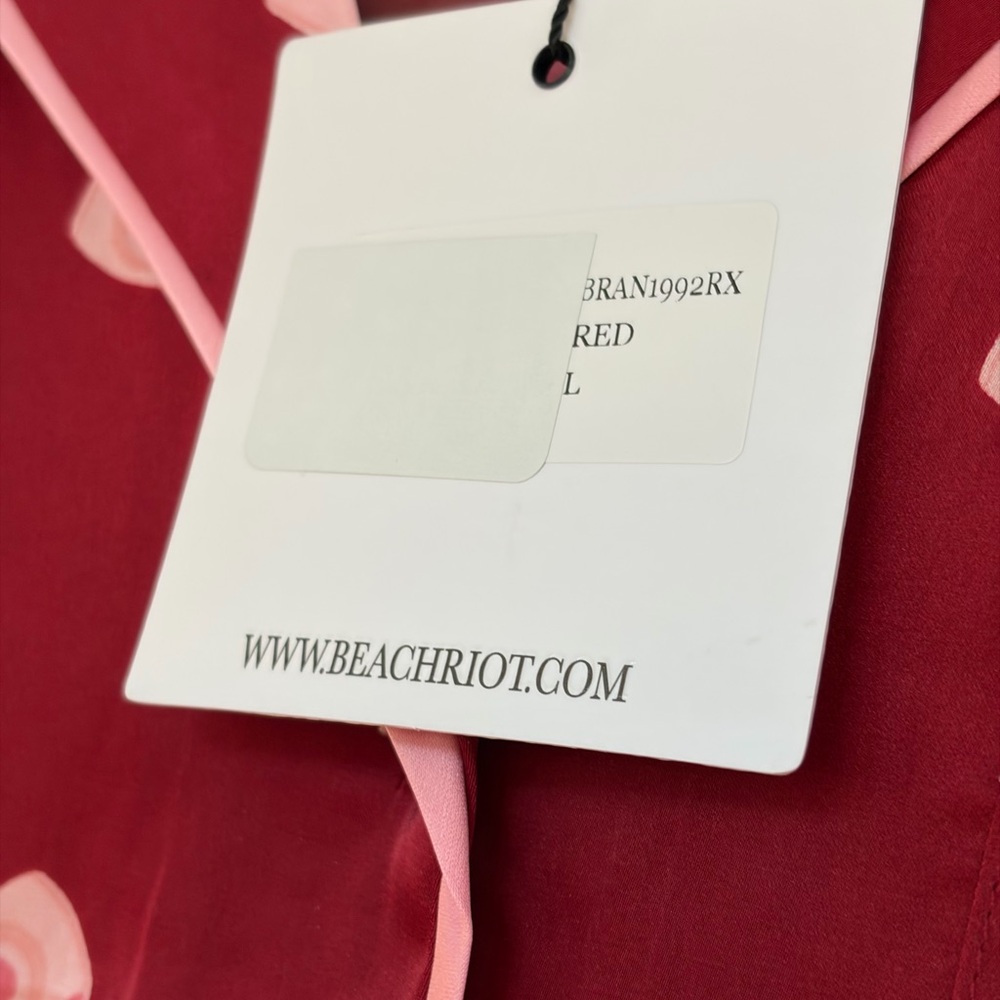 💕Anthropologie💕✨ Beach Riot✨ ✨NWT✨Livy Top & Connie Pant Red Bows Pajama Set - Picture 8 of 14